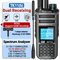 Quansheng TK11 5 10W Dual Receiving HF VHF UHF USB AM FM LSB CW 27MHz CB LW MW SW SSB Multi Band Spectrum Analyzer Ham Radio