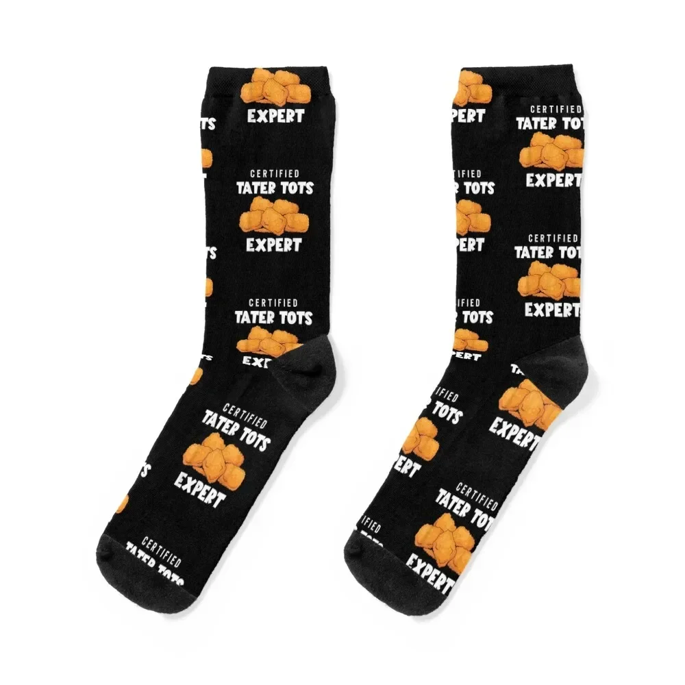 Certified Tater Tots Expert - Potato Puffs - Tater Tots Socks warm winter floor sports stockings custom Socks Women Men's