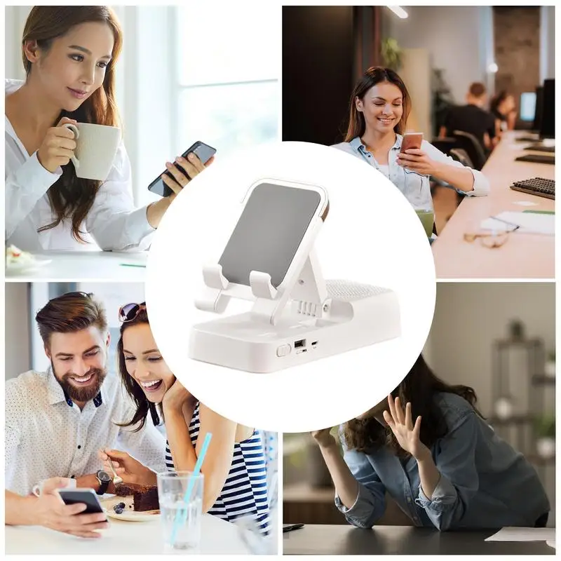 Phone Stand With Speaker Portable Phone Stand Phone Holder With Speaker Adjustable Cellphone Stand Foldable Mobile Phone Stand