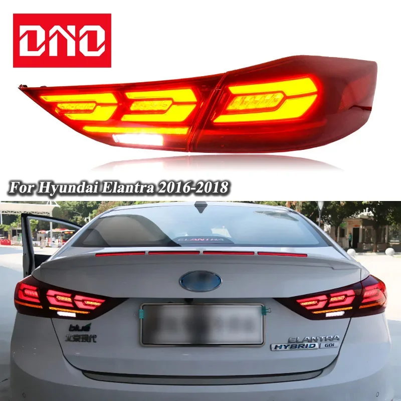 

Car LED Taillight For Hyundai Elantra Avante 2016 - 2020 Rear Running Lamp Brake Reverse Turn Signal Waterproof Car Accessories