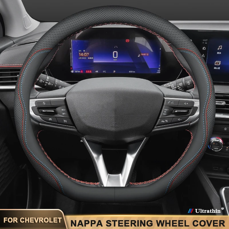 

Car Leather Steering Wheel Cover For Chevrolet Cavalier Colorado Aveo Cruze Lacetti Onix Orlando Silverado Spark Tahoe Traverse