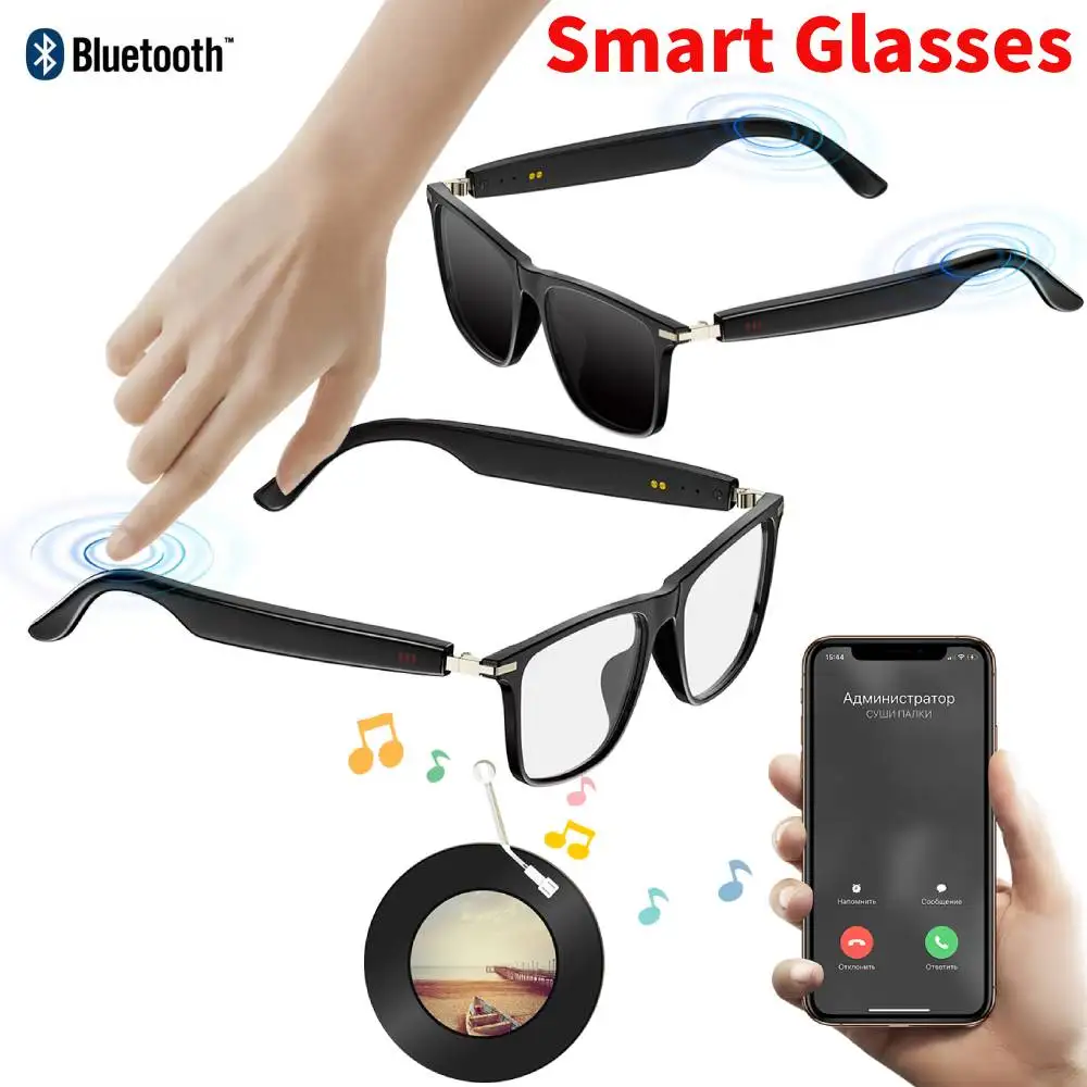 

Smart Glasses AI Intelligent Translator Bluetooth-Compatible Glasses Hands-Free Music & Calls Outdoor Sports Bussiness Headphone