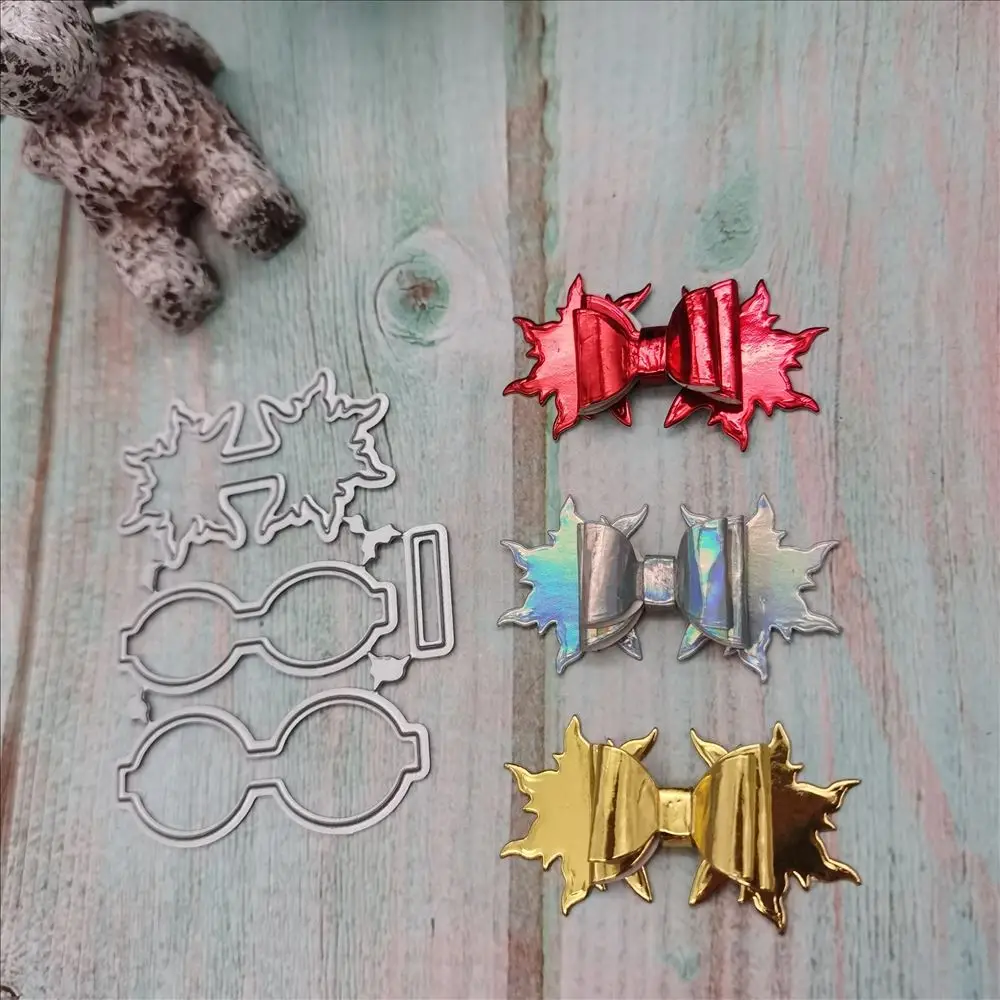 Metal Die Bow Tie Cutting Dies Christmas Metal Cutting Dies Stencils Die Cut for DIY Scrapbooking Album Paper Card Embossing