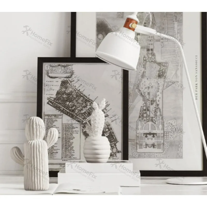 Nordic Simple Ceramic Cactus Ornament, Soft Light, Luxury, Creative, Living Room, Model Room, Entrance, Desktop, Home Decoration