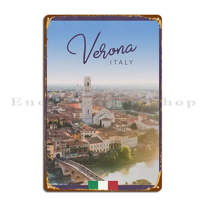 Verona Italy Metal Sign Mural Cinema Cinema Customized Club Tin Sign Poster