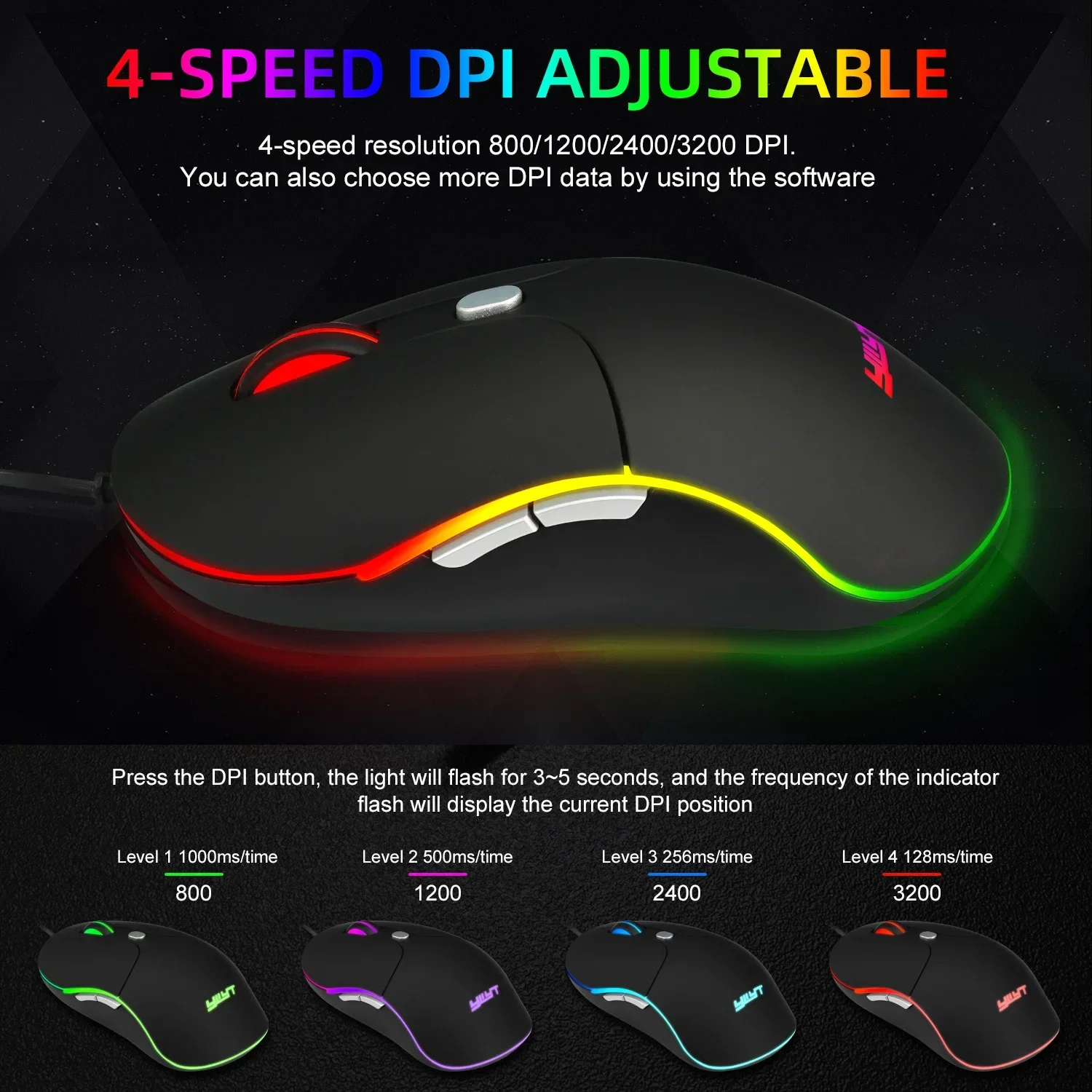 Gaming Mouse Wired PC Gaming Mice Backlight Portable Gaming Mouse Desktop PC Computers Notebook Laptop Mice Mause Gamer Cute