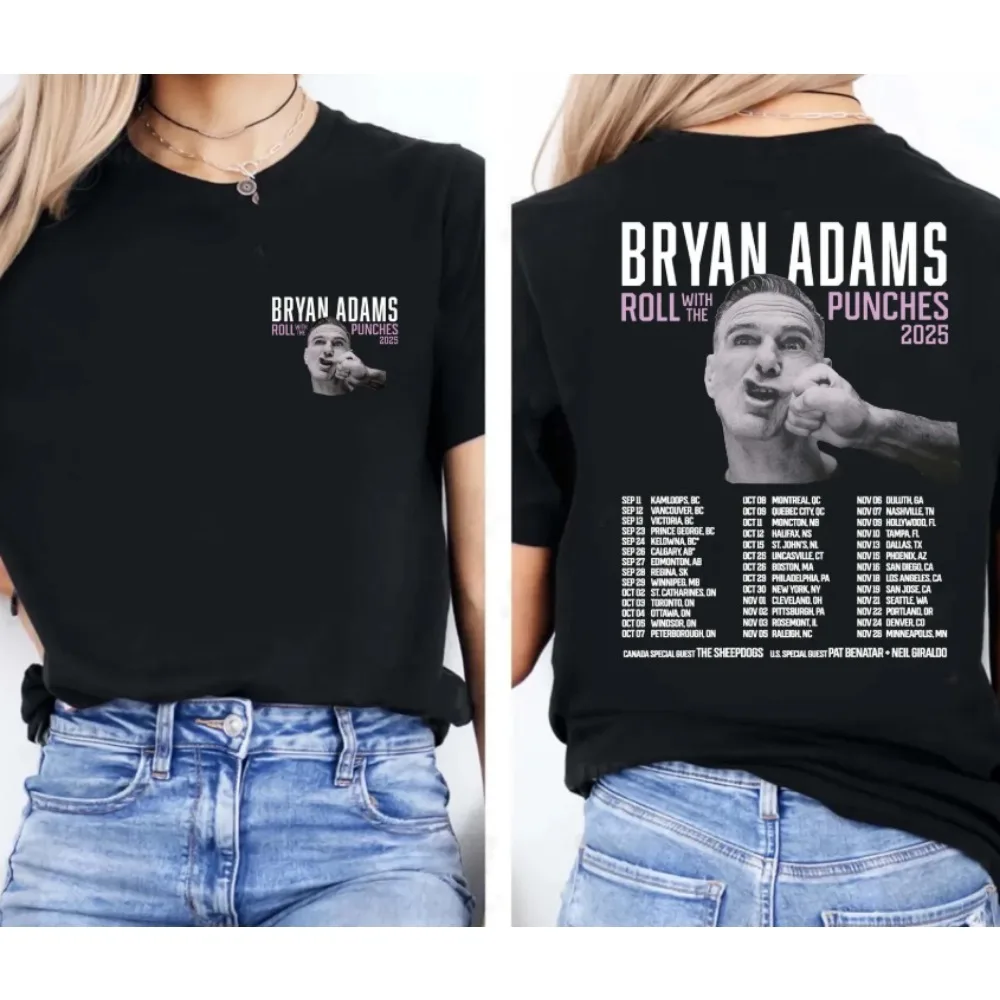 Bryan Adams TShirt Unisex Vintage 90s T-Shirt Streewear Men and Woman Short Sleeve Funny TShirt Tops Harajuku y2k t shirt Top