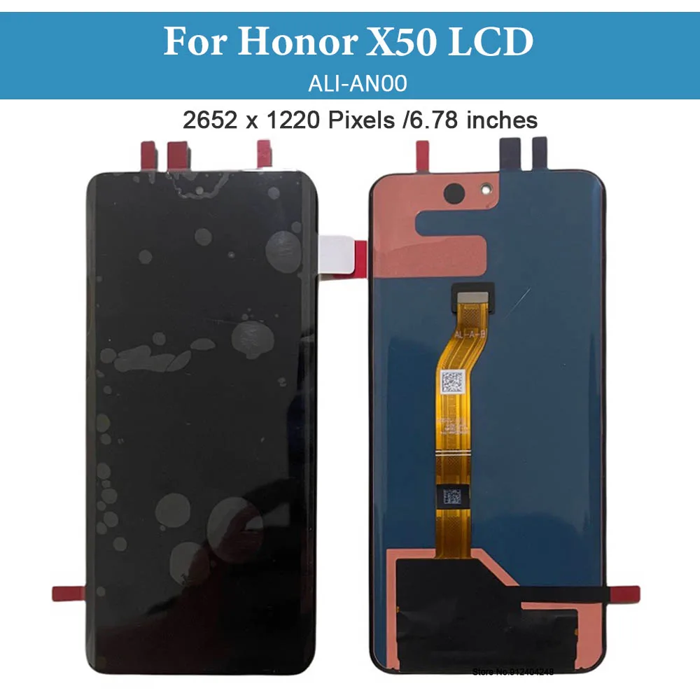 6.78'' Original AMOLED For Honor X50 LCD Display ALI-AN00 Touch Digitizer  Assembly For Honor X50 LCD Screen Replacement Parts