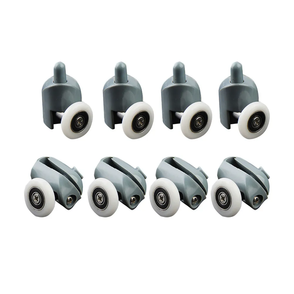 12Pcs Shower Door Wheels Replacement 25Mm Single Wheel Rollers Sliding Enclosure Rollers for Upper and Bottom Shower Door