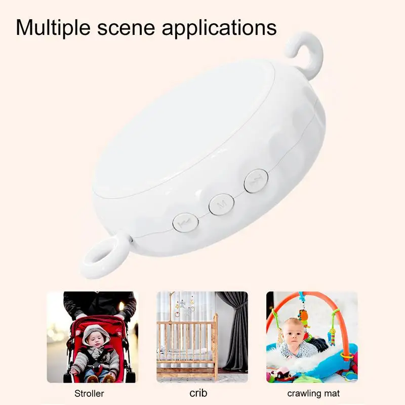 Kid Mobile Music Box Rotating 3 Modes Crib Music Mobile 24 Piano Lullabies Musical Mobile Rotary Music Box Portable Auto Kid