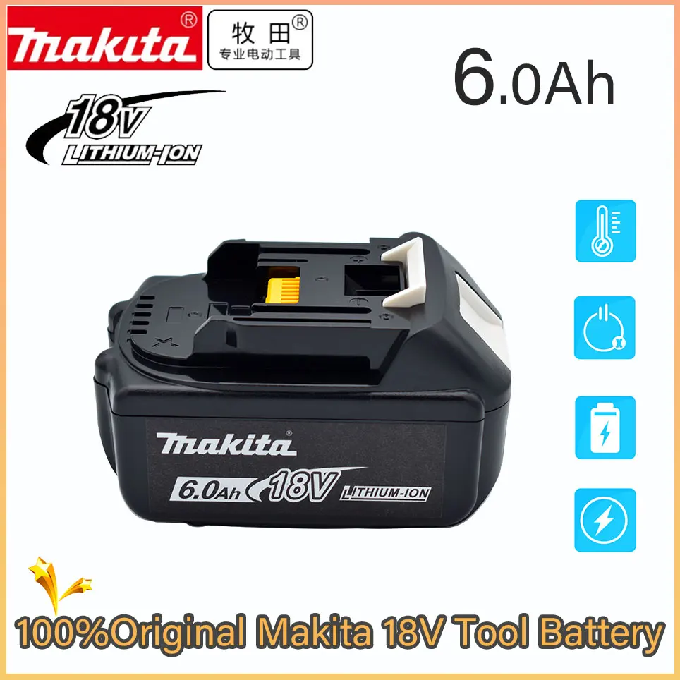 

Original 18V 6000mAh Makita Power Tools Replacement Accessories BL1860 BL1850 BL1830B BL1815 Li-ion Rechargeable batteries Pack