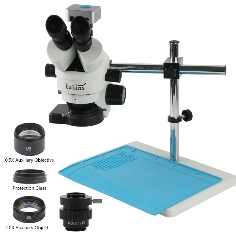 48MP 4K 1080P HDMI USB Video Camera Simul-Focus 3.5X-90X Continuous Zoom Stereo Trinocular Microscope CTV Adapter Barlow Lens