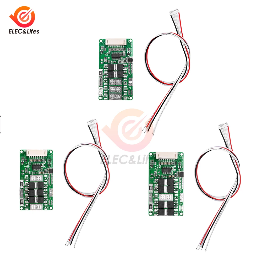 Placa de proteção de bateria de lítio 7S 24V 10A 15A 18A 4/6/8MOS Placa de proteção de bateria de lítio balanceada Proteção de temperatura