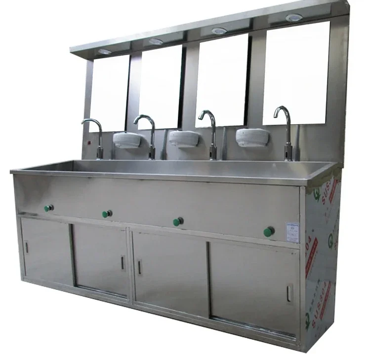

Hospital Stainless Steel Wash Basin Surgical Hand Washing Sink Medical Hand Scrub Sink for Operating Room