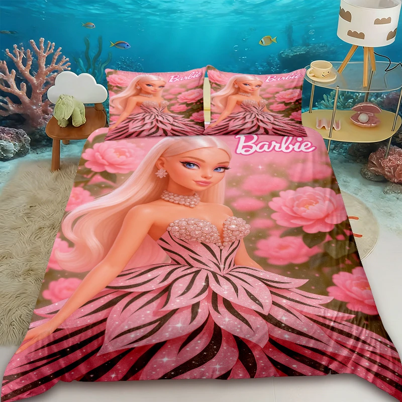 

Barbie pattern duvet cover, high-definition printing, durable, soft and comfortable, suitable for children and adults,