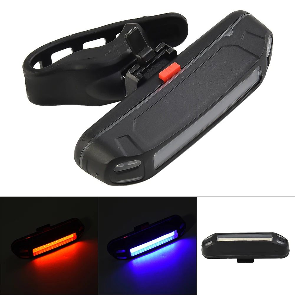 Bicycle Rear Light IPX-4 Waterproof USB Rechargeable LED Safety Warning Lamp Bike Flashing Accessories Cycling Taillight ABS