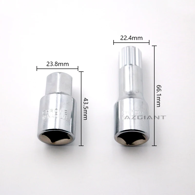 VW 아우디 자동 기어 박스 변속기 드레인 나사 렌치 수리 도구, 1/2 인치 DR 스플라인 소켓 비트, 오일 드레인 플러그 키, H17 M16