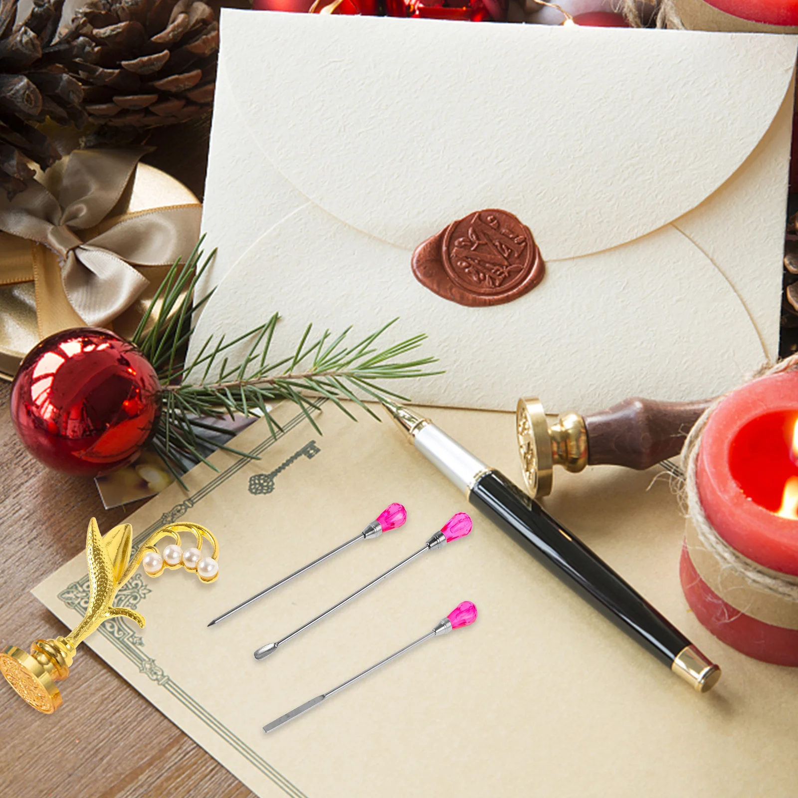 

3Pcs Wax Seal Stick Paint Stirring Spoon Durable Metal Epoxy Resin Mixing Paddles Paint Stirring Sticks Glitter Glue Sticks