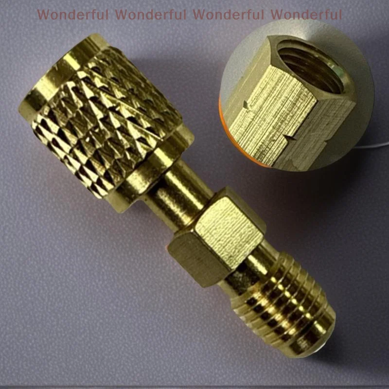 

Reliable 1/4" Female to 1/4" Male Reverse Thread Brass Adapter for R32/R454B Mini Split Systems.