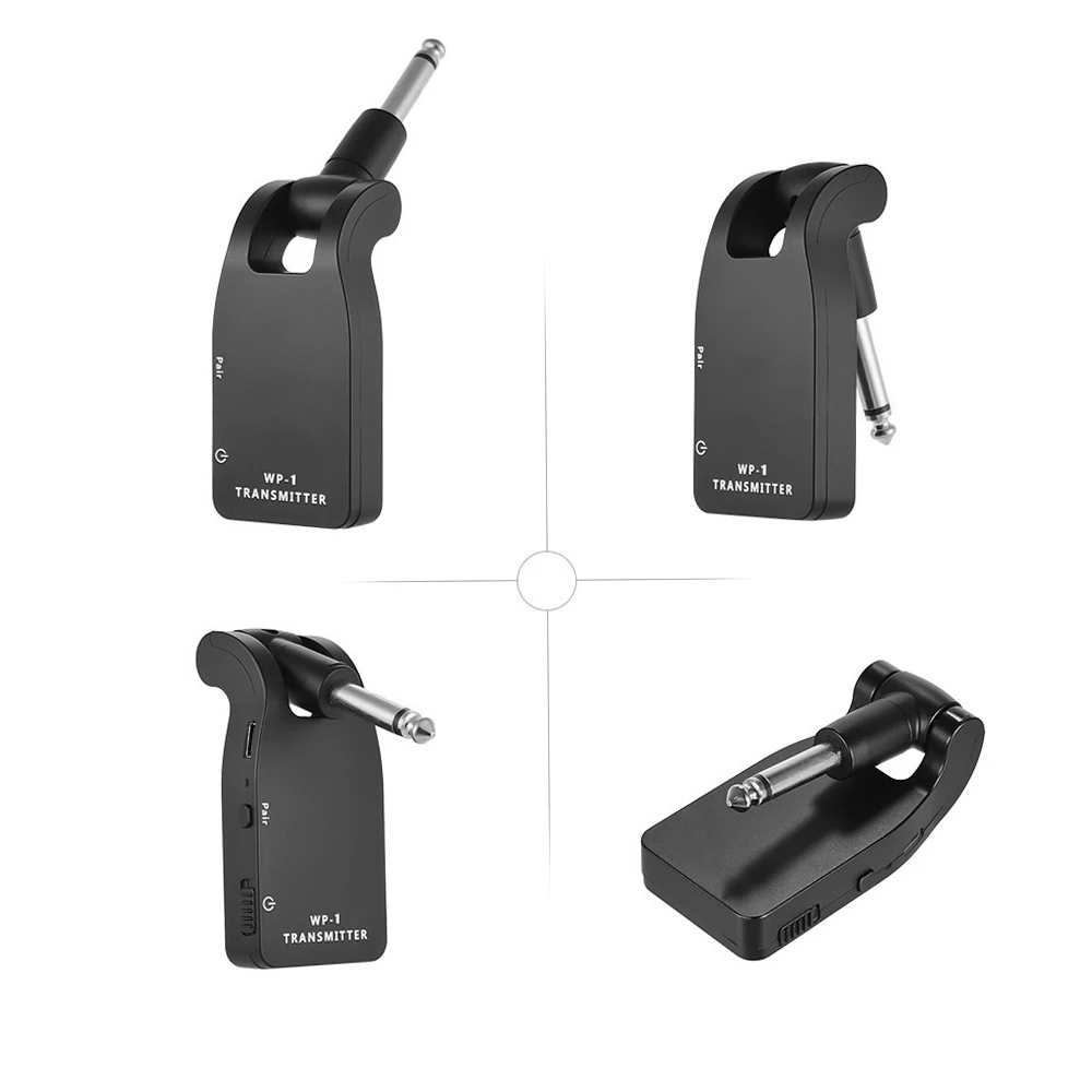 

2.4G Wireless Guitar System Transmitter & Receiver Built-in Rechargeable Lithium Battery 30M Range for Electric Gui