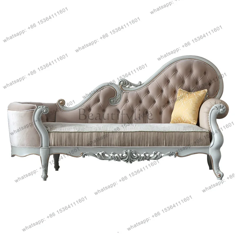 

Court French furniture European birch concubine chair living room carved concubine chair bedroom beauty collapse furniture