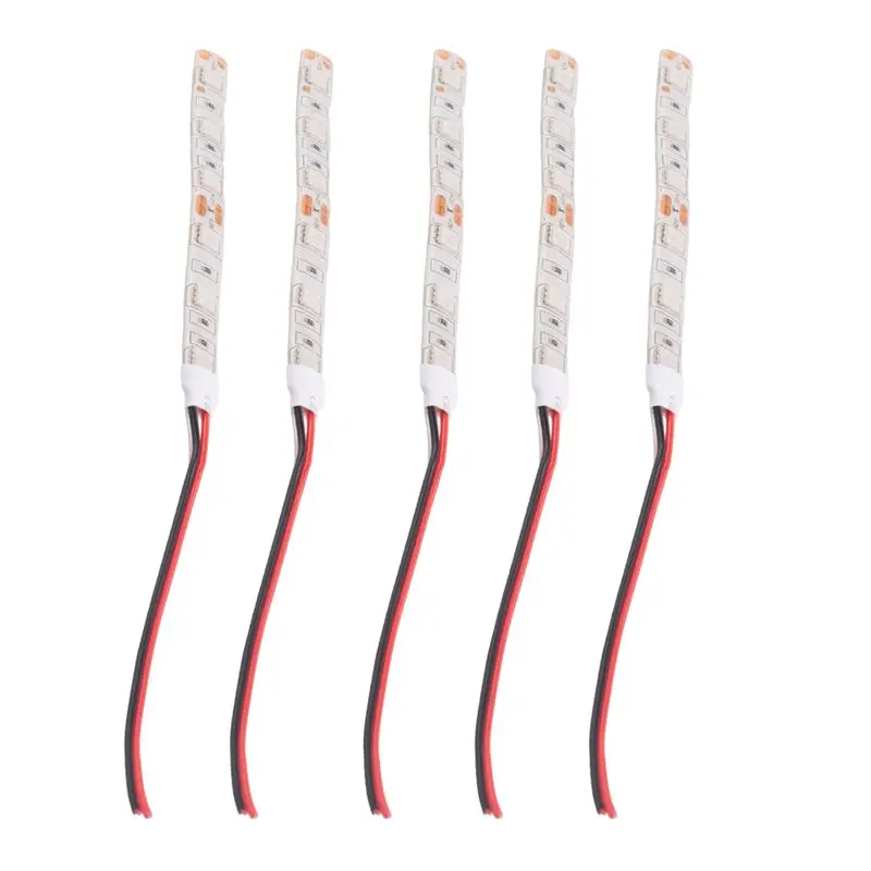 A84X-5Pcs 10Cm Waterproof 5050 Led Strip Lights Dc 12V Caravan Boat Car