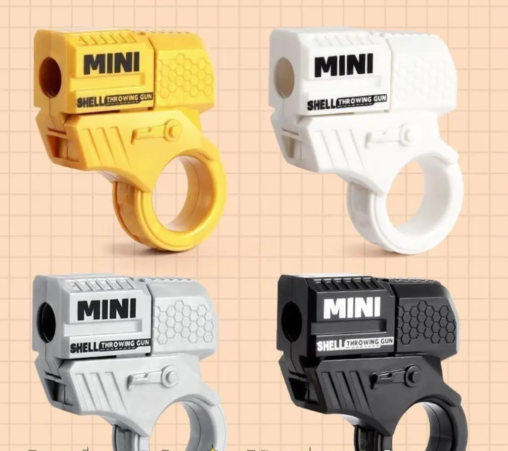 2025 Nieuw Mini Shell Uitwerpringpistool - Creatieve Soft Bullet Blaster, Radijsvorm Speelgoedpistool voor kinderen Volwassenen Geschenkgroothandel