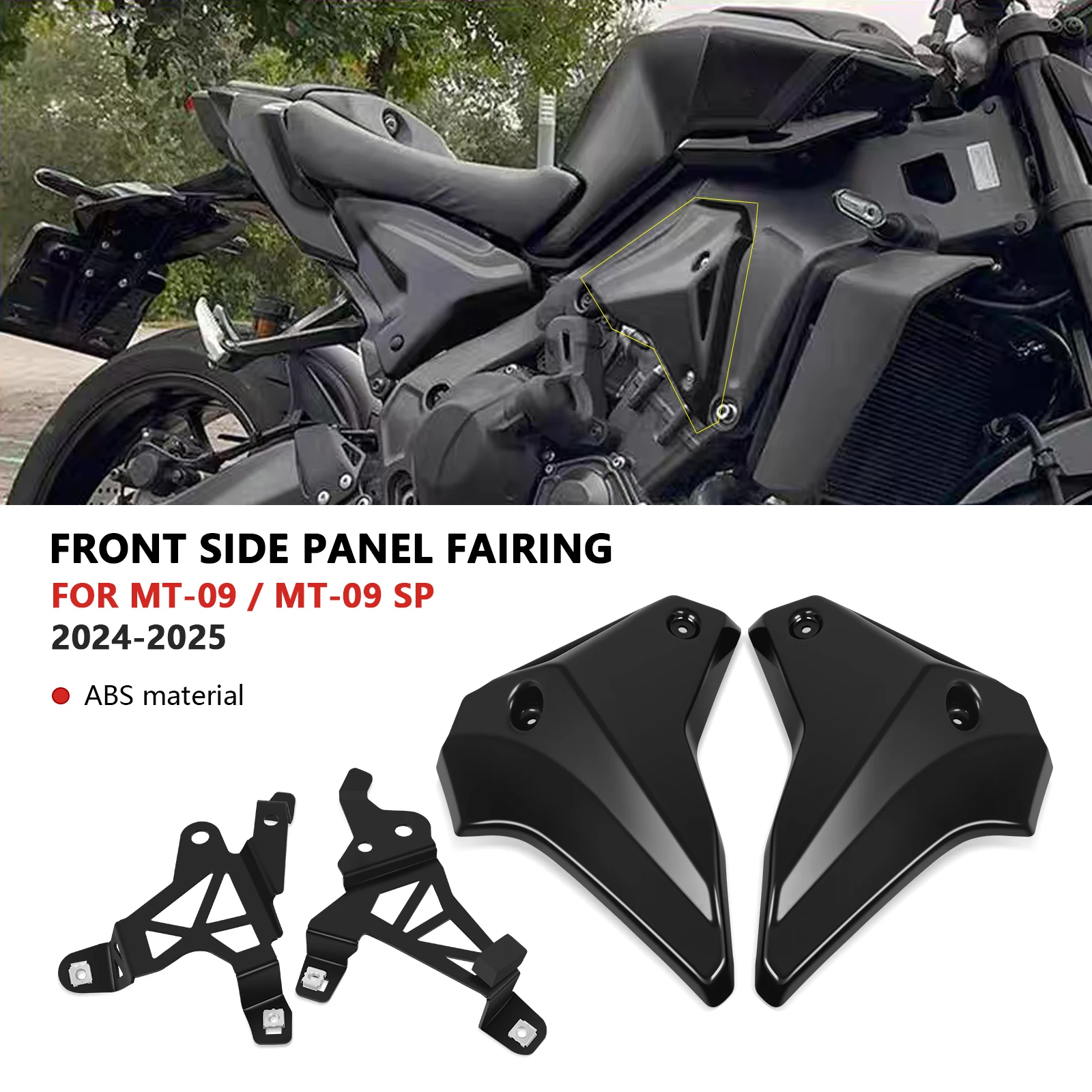 

For Motorcycle Fairing Cowl Plate Cover Front Infill Side Panels Covers Side Frame Panel Guard MT-09 2024 2025 MT09 SP 2024 2025