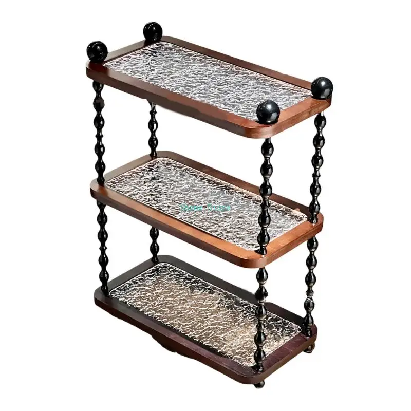 Rural 3 Layer Shelf For Bathroom Kitchen Living Room Multipurpose Use M68E