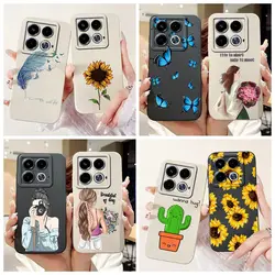 For Infinix Note 40 Case X6853 Pretty Girls Sunflowers Cover Soft Silicone Phone Case For Infinix Note 40 Pro Plus Note40 Fundas