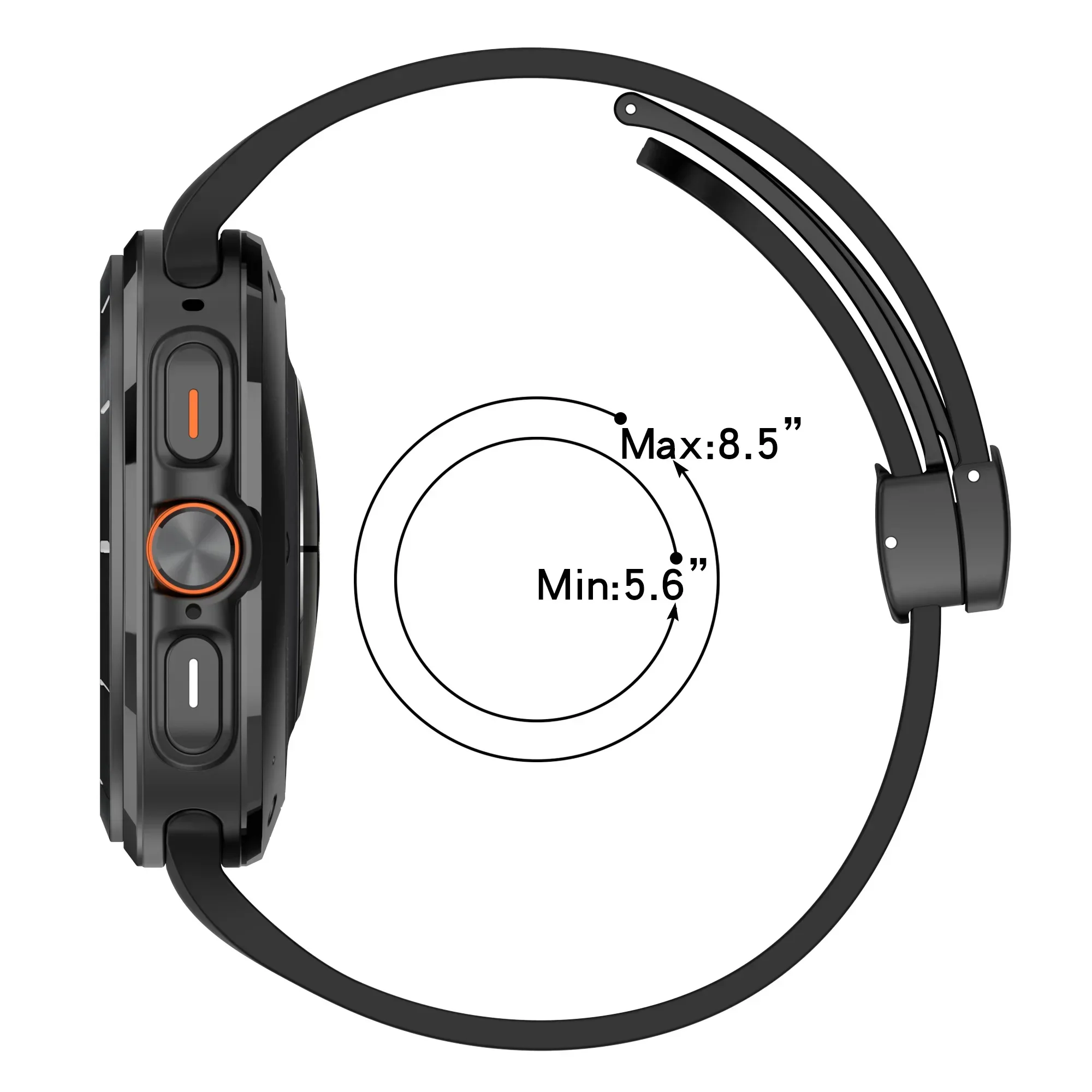 Pulseira Magnética para Samsung Galaxy Watch, Sem Lacunas, Pulseira De Silicone, Pulseira Para 7 Ultra, 47mm