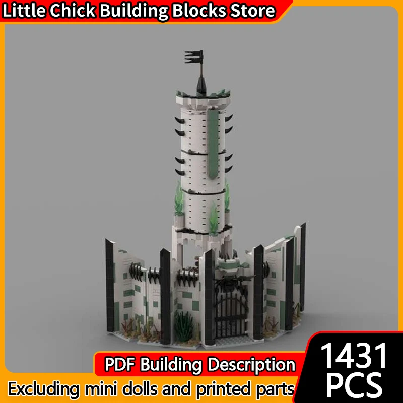 

Кольцо-модель фильма MOC, строительные кирпичи, крепость, башня, резиденция, модульная технология, детские праздничные подарки, сборные игрушки, костюм