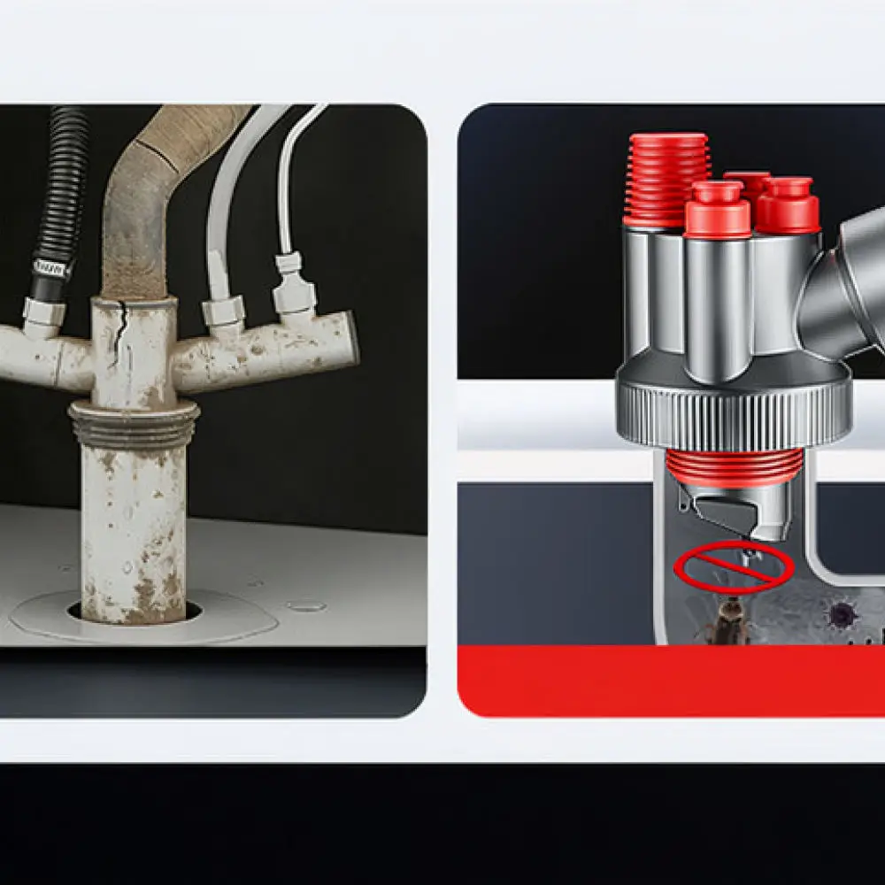Kitchen Sink Drain Adapter For Qidianruri Washing Machine Pipe Connector Bathroom Sewer Wall Drainage Fitting ABS