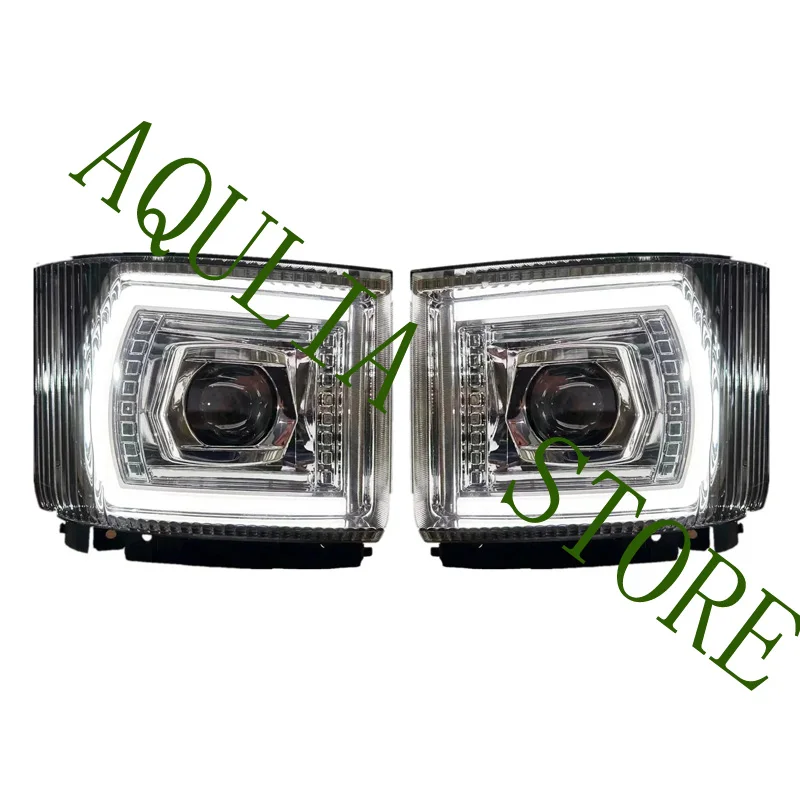 1 PAIR LHD 24V Head Lamp With Lens Fit For Isuzu 700P Truck New Design Head Lamp