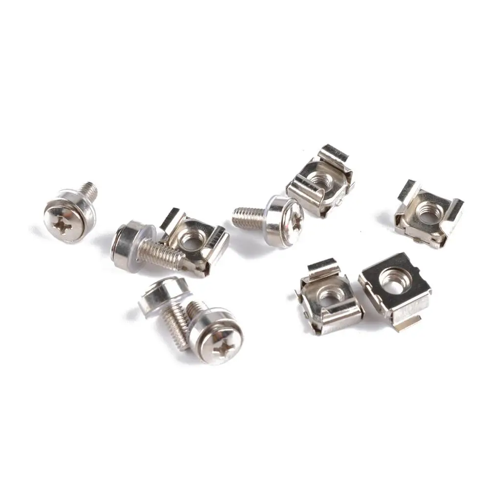 hardware-mounting-cage-rack-nuts-screws-silver-iron-square-nut-set-for-av-network-server-rack