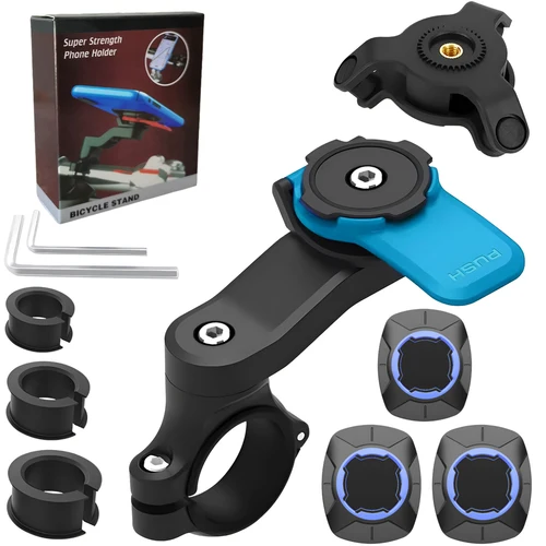 Soporte de teléfono para motocicleta, soporte para teléfono móvil de bicicleta, soporte antivibración para teléfono móvil con amortiguador de vibración, accesorios para bicicleta