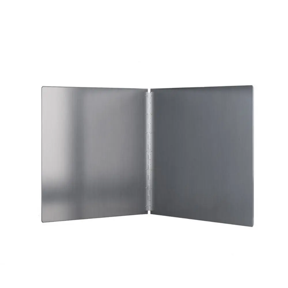 

Stainless Steel Oil Splatter Guard Windproof Foldable Anti Splatter Shield Silver 2 Sheet Splash Proof Baffle Gas Stove
