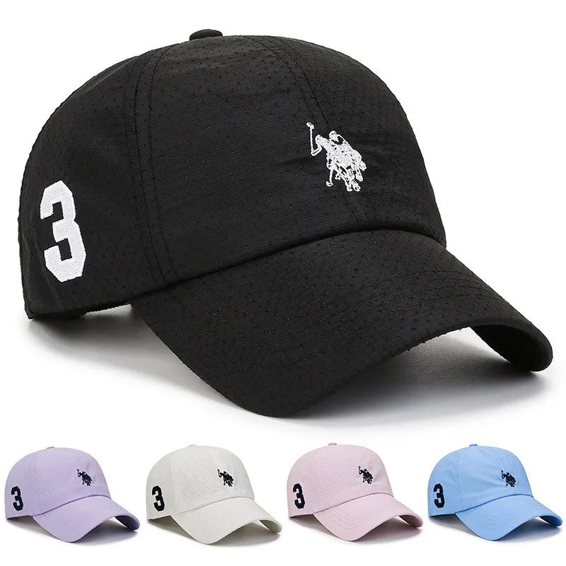 U.S. Polo Assn. Breathable Quick-drying Couple Baseball Cap Fashion New Lightweight Mesh Sweat-wicking Men And Women Sun Hat