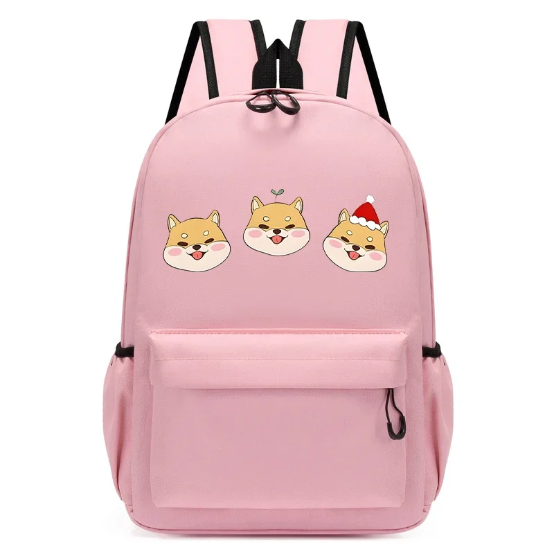 Mochila de dibujos animados para niño y niña, morral escolar ligero con diseño de tres Corgi y mosqueteros