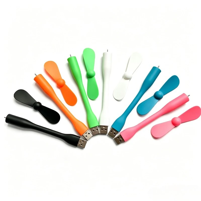 Bendable Portable Mini USB Quiet Cooling Hand Fan For Laptop Power Bank Desktop Summer Travel Outdoor Personal Small Gadget