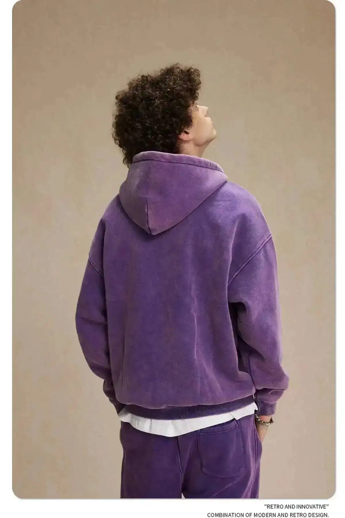 IEFB Men's Wear Wax Printing Vintage Male Hoodies Oversized Loose Zipper Water Washed Plush Sweatshirt Trendy New 9C9349 32 Se75e78bc3b114f14acfc56d4e14a70f36