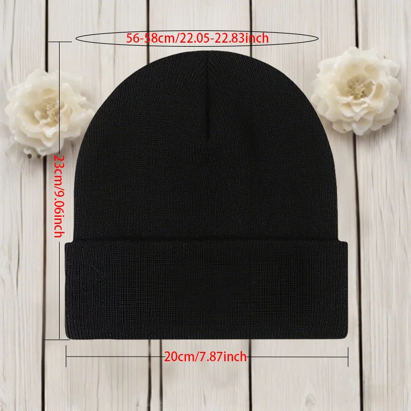 Cappello lavorato a maglia caldo stampato alla moda versatile retrò americano per uomo e donna Cappello lavorato a maglia essenziale per pendolarismo all'aperto