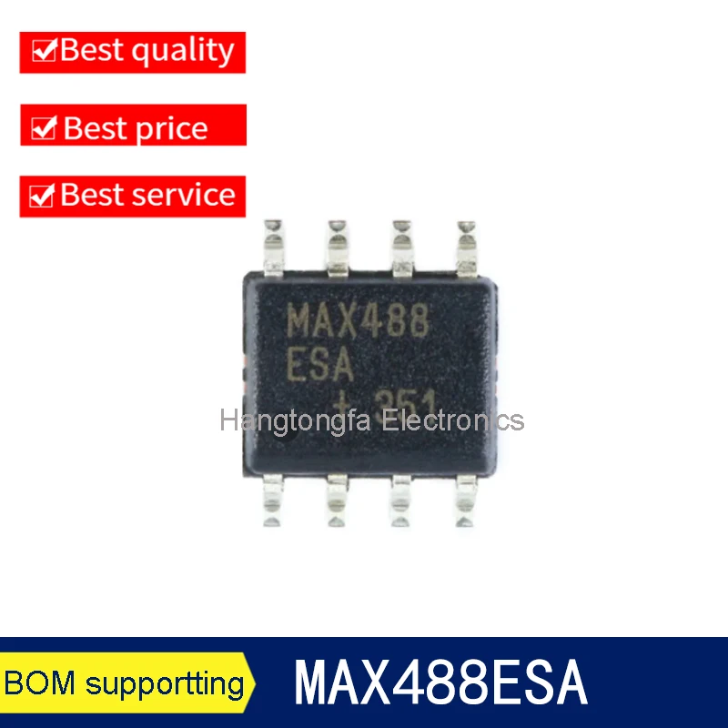 MAX488 MAX488ESA SOIC-8 RS-422/RS-485 Transceiver Chip Original Authentic Patch