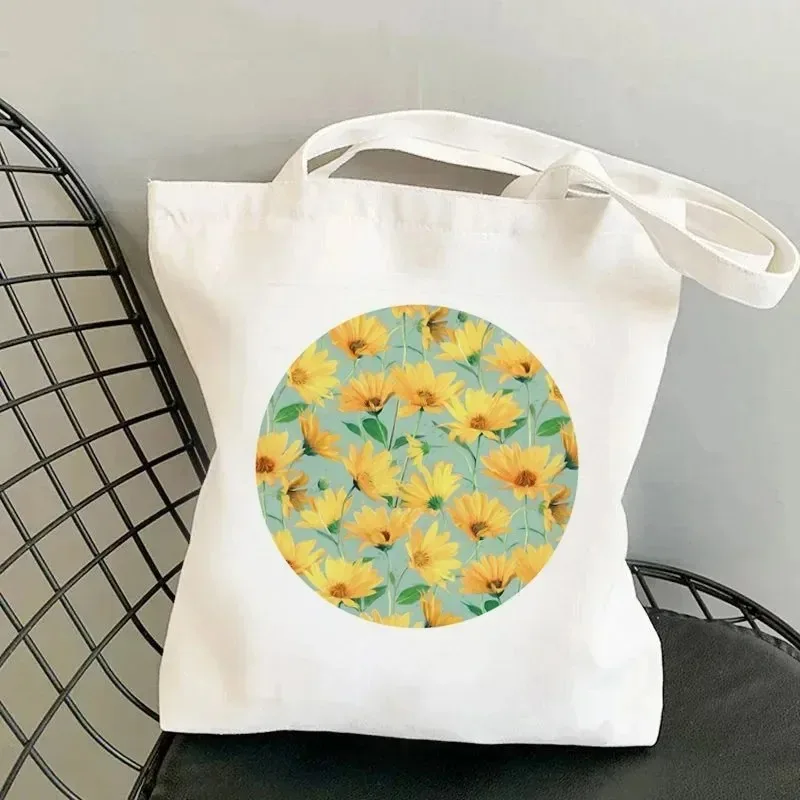 Bolso de mano de lona con estampado de limón amarillo a la moda para students bolso de compras غير رسمي bolso de hombro #1