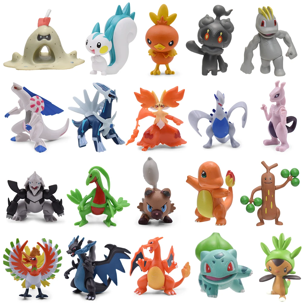 

Pokemon Detachable Small Models Grovyle Mewtwo Palkia Aggron Lugia Assembly PVC Action Figure Toy Miniature Ornaments Doll Gift