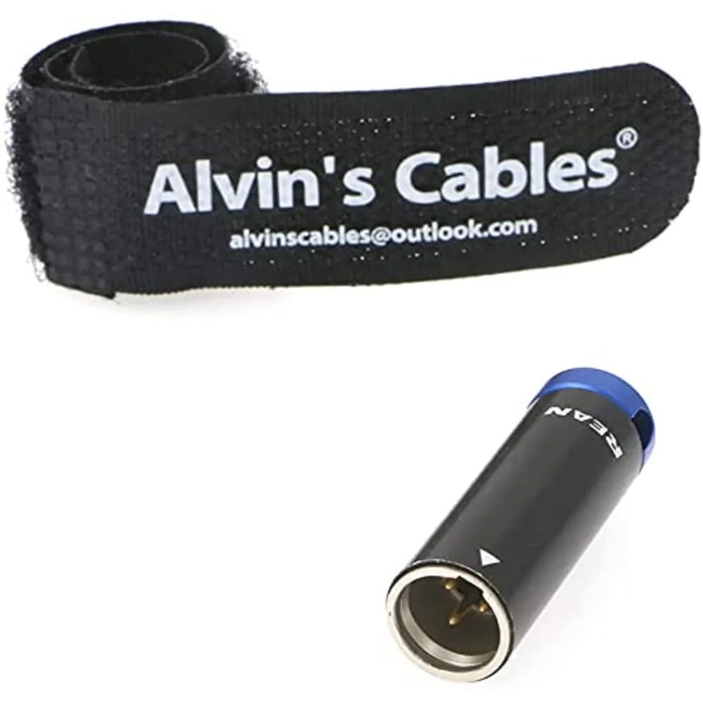 

Alvin's Cables Low-Profile 3 Pin Male Mini XLR Connector Original Plug for Audio Microphone Cable Blue