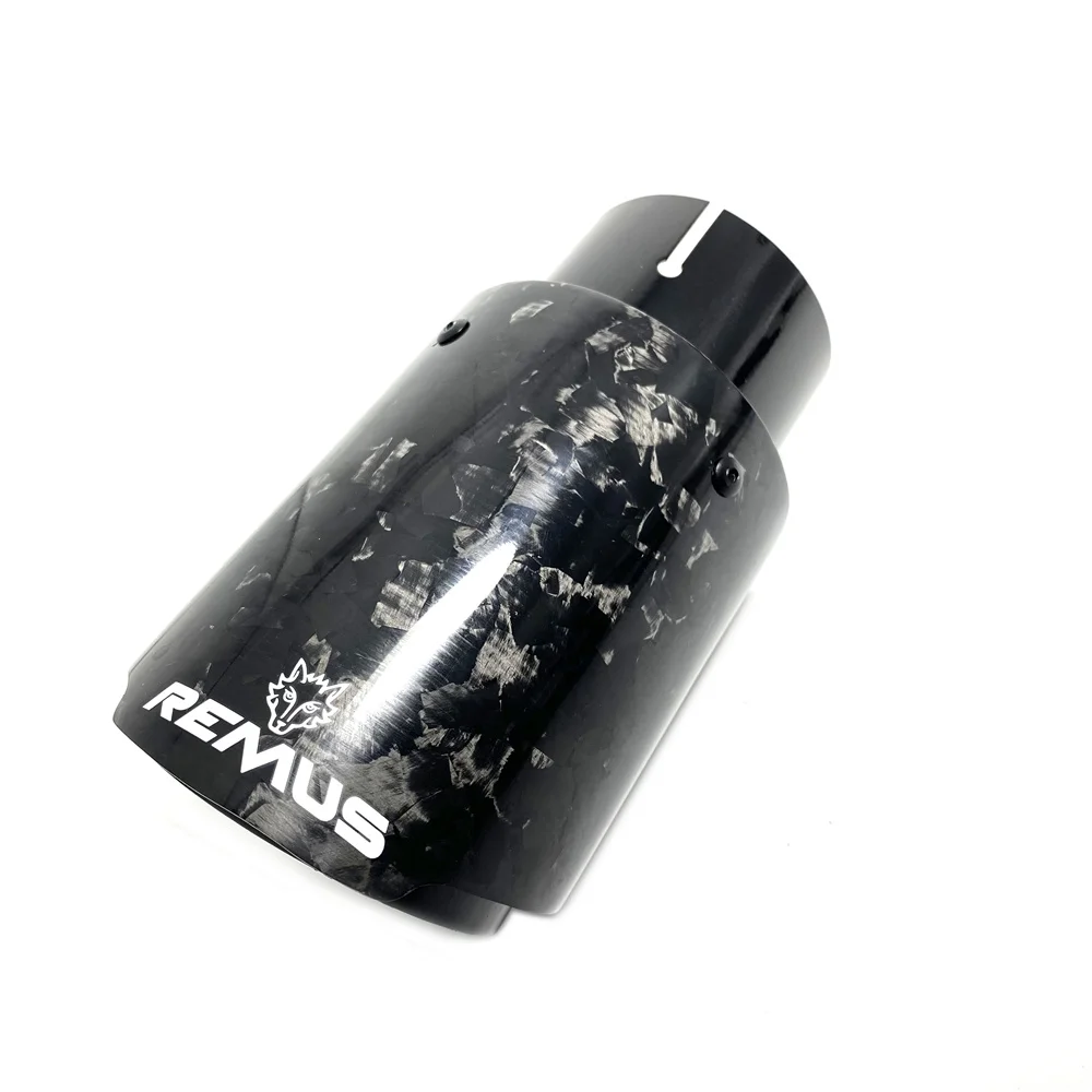 

Горячий цельный автомобильный универсальный черный из нержавеющей стали, глянцевый кованый наконечник глушителя из углеродного волокна, наконечник выхлопной трубы