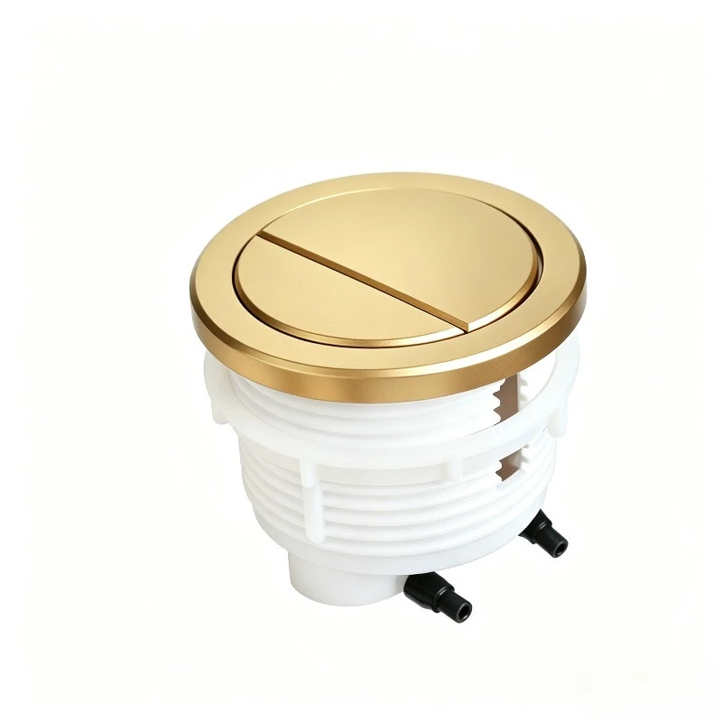 

Dual Toilet Push Buttons for Geberi-t Drain Valve, Cabinet-type Air Pneumatic Toilet Button Concealed in The Water Tank (Gold)