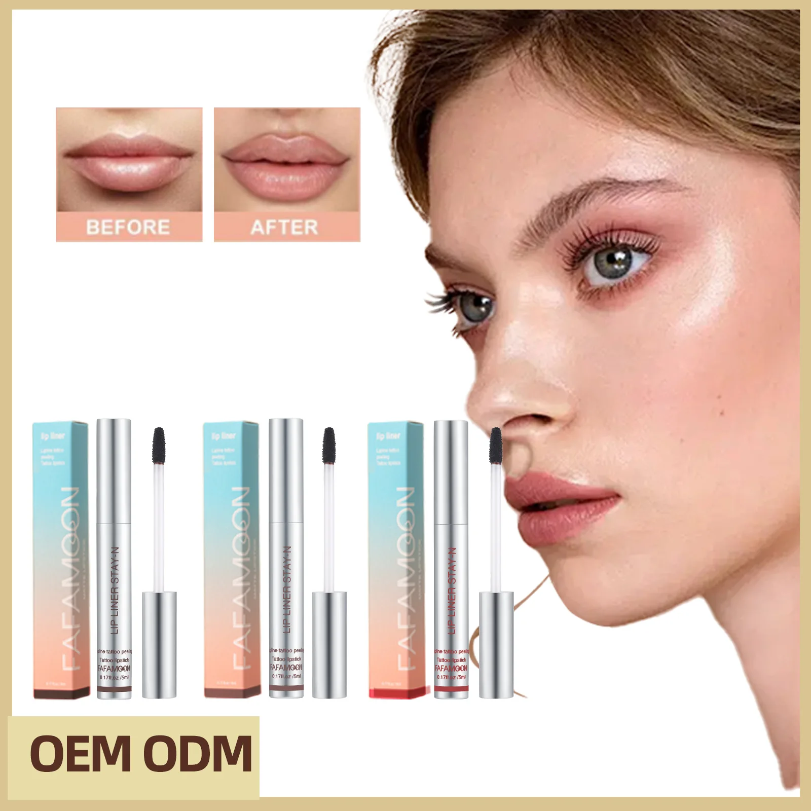 Peel Lip Liner Outline Lip Shape Lip Color Waterproof Non-smudging Peel Lip Liner Lip Brush Lip Gloss Makeup Cosmetics