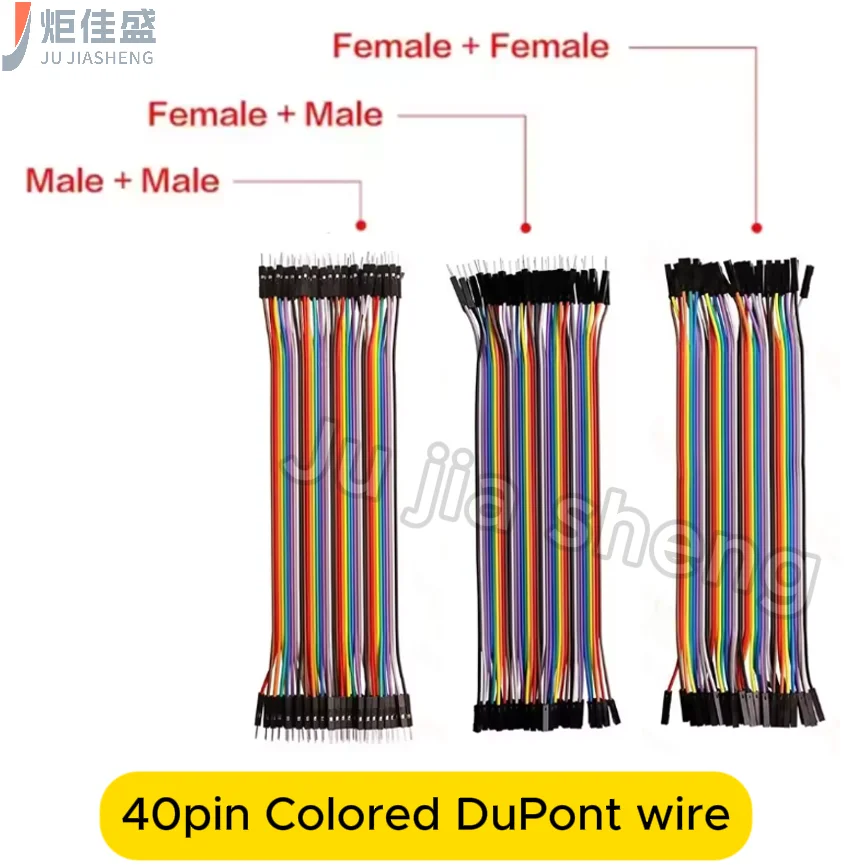 40-Pin DuPont Cable 10cm/20cm/30cm/40cm for Male-Male, Male-Female Female-Female Jumpers for PCB DIY Kits